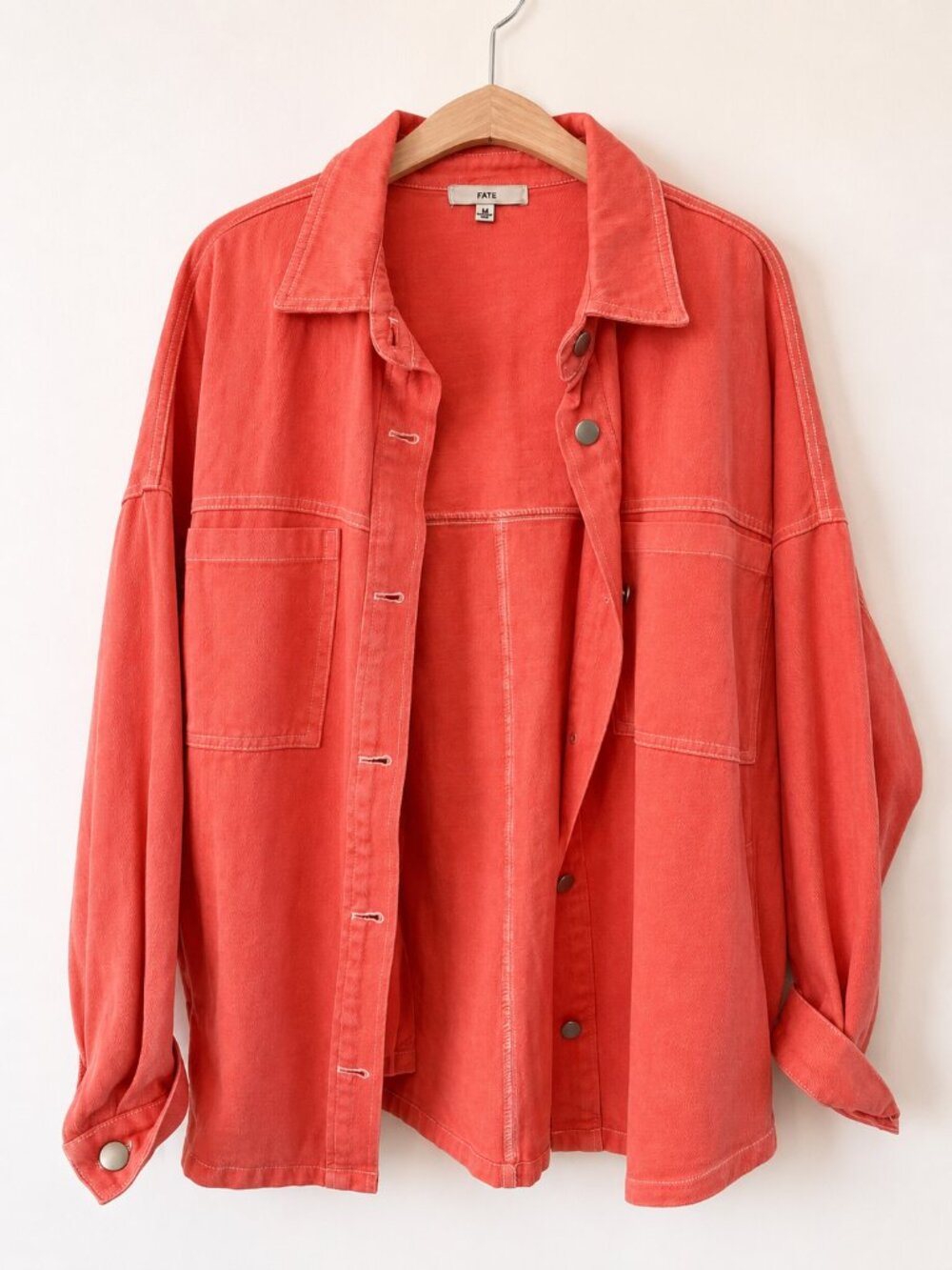 Fate Coral Pink Oversized Jacket